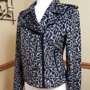 Leopard zip up jacket